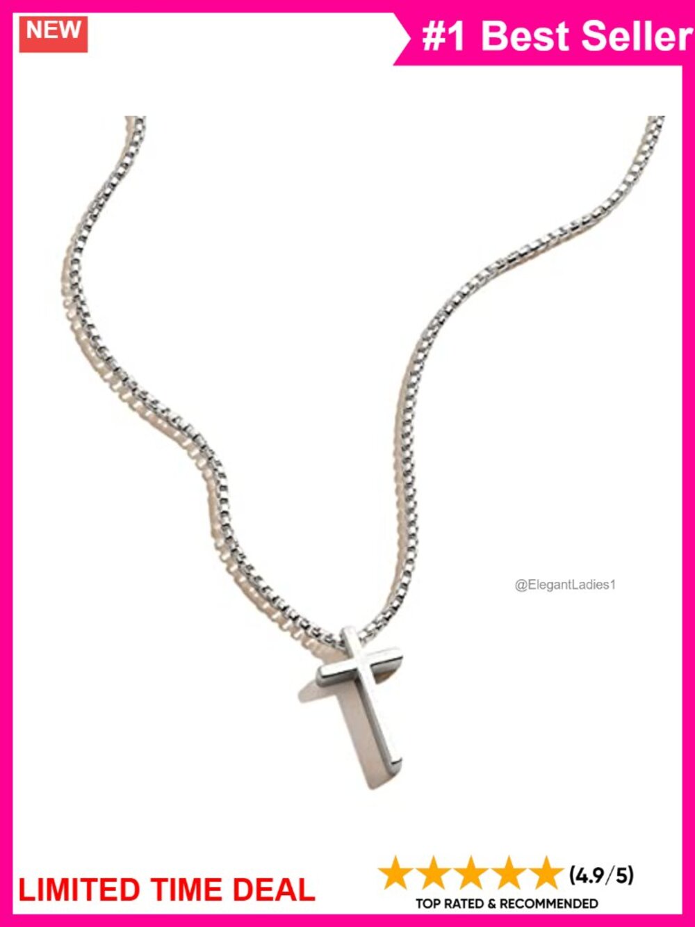 Path of Symbols Adjustable Cross Pendant Necklace 925 Sterling Silver